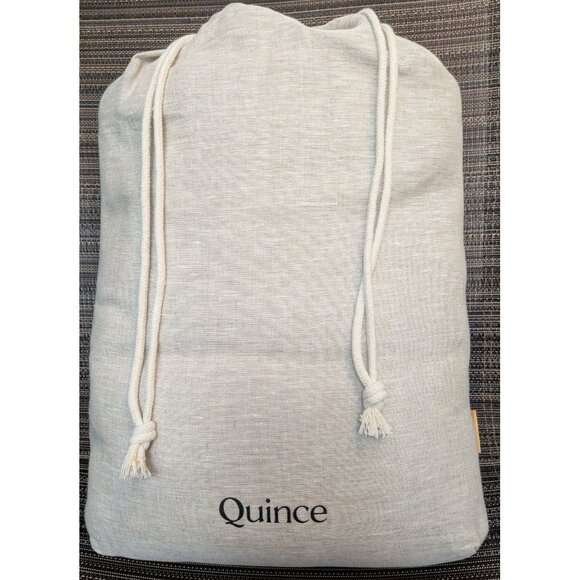 Quince European 100% Linen Duvet Cover 3PC Set Natural Chambray King/Cal -NEW- - Picture 1 of 8